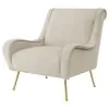 Coaster Fine Furniture 903043 Ricci - Upholstered Saddle Arm Accent Chair - Stone
