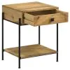 CoasterEssence 959556 Declan - 1-Drawer Wood Accent Side Table - Natural Mango