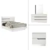 New Classic 00-B69-34N New Classic 00-B69-34N Paradox - 5/0 Queen 4 Piece Bedroom Set (Bed & Dresser & Mirror & Nightstand) - White
