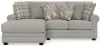 Jackson Furniture Industries 3345/75/42-26 Jackson Furniture Industries 3345/75/42-26 Livingston - 2 Piece Sofa Chaise With Comfort Coil Seating And 6 Accent Pillows Included (LSF Chaise) - Linen