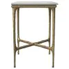 Coaster Fine Furniture 930091 Baldwin - Rectangular Marble Top Side Table - White And Gold