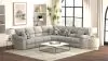 Jackson Furniture Industries 15/36/37/38-28 Quinn - 3 Piece Reclining Sectional With 4 Reclining Seats, Storage Arms, Storage Console With Lights, And Drop Down Table - Nature