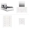 New Classic 02-044W-35C New Classic 02-044W-35C Tamarack - Queen 5 Piece Bedroom Set (Bed, Dresser, Mirror, Nighstand, Chest) - White