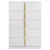 Coaster Fine Furniture 223095 Ines - 5-Drawer Bedroom Chest Of Drawers - White High Gloss