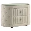Coaster Fine Furniture 360111KE-S4 Sonya - 4 Piece Upholstered Eastern King Bedroom Set - Ivory