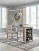 Ashley Furniture D394-32 Skempton - Rectangular Counter Table With Storage - White