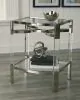 Ashley Furniture A4000334 Chaseton - Accent Table - Clear / Silver Finish