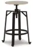 Ashley Furniture D336-024 Karisslyn - Swivel Stool (Set of 2) - Whitewash / Black