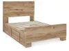Ashley Furniture B1050B25 Ashley Furniture B1050B25 Hyanna - Full Panel Bed With 1 Side Storage - Tan