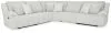 Ashley Furniture 92706/40/19/77/46/41/25 Top Tier - 6 Pc. - 5-Piece Reclining Sectional, Rocker Recliner - Alloy