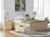 Ashley Furniture EB9632B14 Ashley Furniture EB9632B14 Onita - Full Platform Bed With 2 Side Storage - Natural