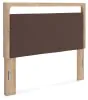 Ashley Furniture PCB1360-57 Kinlanni - Queen Upholstered Panel Headboard - Tan / Brown
