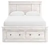 Ashley Furniture PCB1171B4 Ashley Furniture PCB1171B4 Makidern - Queen Panel Storage Bed With Storage Footboard - Whitewash