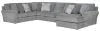 Jackson Furniture Industries 2477/30/62/76-28 Glacier - 3 Piece Sectional With RSF Chaise, Comfort Coil Seating And 9 Included Accent Pillows - Shark