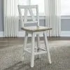 Liberty Furniture 62WH-B250324 Liberty Furniture 62WH-B250324 Lindsey Farm - Counter Height Swivel Chair - Weathered White & Sandstone