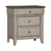 Liberty Furniture 457-BR61 Ivy Hollow - 3 Drawer Nightstand With Charging Station - Weathered Linen / Dusty Taupe