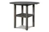 New Classic D1701-42S-GRY Gia - 3 Piece Dining Set (Counter Drop Leaf Table & 2 Chairs) - Gray
