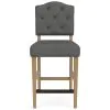 Riverside Furniture 92637 Riverside Furniture 92637 Mix-N-Match Chairs - Button Tufted Upholstered Stool (Set of 2) - Dark Gray