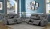 CoasterEveryday 650354-S2 Conrad - 2 Piece Upholstered Padded Arm Motion Sofa Set - Gray