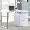 CoasterEveryday 800325 Brennan - 3-Drawer Office Computer Desk - White