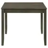 Coaster Fine Furniture 150410 Parkwood - 5 Piece Square Dining Table Set - Charcoal