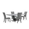 New Classic 40-3765-D4C Lyra - Dining Table & 4 Chairs - Gray
