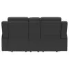 Coaster Fine Furniture 610285 Brentwood - Upholstered Motion Reclining Loveseat - Dark Charcoal