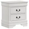 Coaster Fine Furniture 202441KE-S5 Louis Philippe - 5 Piece Eastern King Bedroom Set - White