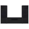 Coaster Fine Furniture 706222-SET Winfield - 3 Piece Entertainment Center With TV Stand - Black