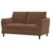 Coaster Fine Furniture 552102 Selma - Velvet Upholstered Crescent Arm Loveseat - Rust