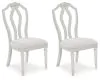 Benchcraft® D795-01 Montelaine - Dining Upholstered Side Chair (Set of 2) - Antique White