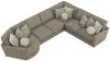 Jackson Furniture Industries 3145/73/59/31/92-28 Jackson Furniture Industries 3145/73/59/31/92-28 Turner - 5 Piece Sectional With LSF Cuddler - Mushroom