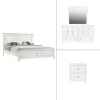 New Classic 02-044W-14N New Classic 02-044W-14N Tamarack - Eastern King 4 Piece Bedroom Set (Bed, Dresser, Mirror, Nighstand) - White