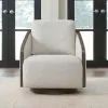 Liberty Furniture 722-ACH16 Liberty Furniture 722-ACH16 Nora - Upholstered Swivel Accent Chair - Dark Brown / White