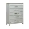 Liberty Furniture 781-BR41 Reflections - 5 Drawer Chest With Lights - Pearl White & Rhinestone