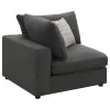 CoasterEssence 551325 Serene - Upholstered Corner - Charcoal