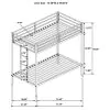 Coaster Fine Furniture 460361BLK Alevera - Metal Twin Over Twin Bunk Bed With Ladder - Black