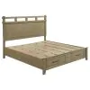 Coaster Fine Furniture 207530KE-S4 Hazlewood - 4 Piece Eastern King Storage Bedroom Set - Vineyard Oak