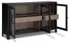 Ashley Furniture A4000508 Lenston - Accent Cabinet with 3 Doors - Black / Gray