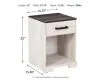 Ashley Furniture EB4121-191 Shawburn - One Drawer Night Stand - Whitewash / Charcoal Gray