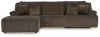 Ashley Furniture 92705S7 Ashley Furniture 92705S7 Top Tier - 3-Piece Reclining Sectional Sofa With Laf Chaise - Chocolate