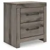 Ashley Furniture PCB2405-92 Graystorm - Two Drawer Night Stand - Brown Gray