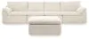 Ashley Furniture PC84304S1 Fannin - 4-Piece Sectional With Ottoman - Ivory