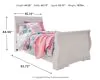Ashley Furniture B129B1 Anarasia - Twin Sleigh Bed - White