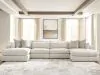 Ashley Furniture PC66004S9 Ashley Furniture PC66004S9 Ashbourne Estate - 4-Piece Double Chaise Sectional - Snowstone