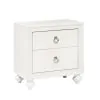 Samuel Lawrence Furniture S458-450 Bella White - Kids 2-Drawer Usb Charging Nightstand - White