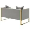 CoasterElevations 509112 Eastbrook - Velvet Upholstered Tufted Loveseat - Gray