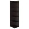 CoasterEveryday 800270 Alder - 6-Shelf Corner Bookcase - Cappuccino