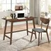 CoasterEssence 801095 Karri - 2 Piece Home Office Computer Desk And Chair Set - Walnut