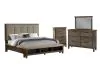 New Classic 00-594G-34C New Classic 00-594G-34C Cagney - 5/0 Queen 4 Piece Bedroom Set (Bed & Dresser & Mirror & Chest) - Vintage